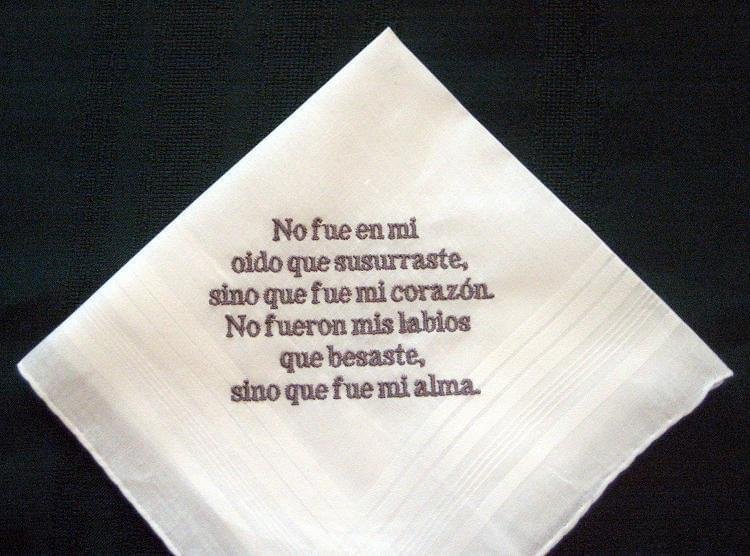 needlework handkerchief