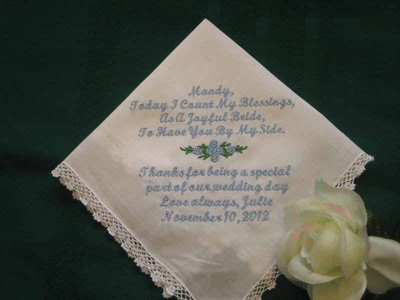hand-stitched handkerchief
