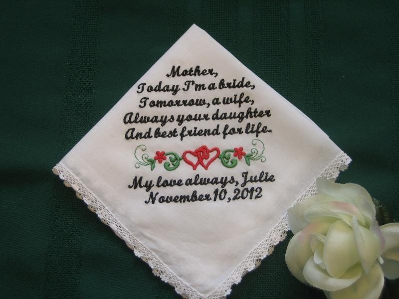 personalized embroidered handkerchief