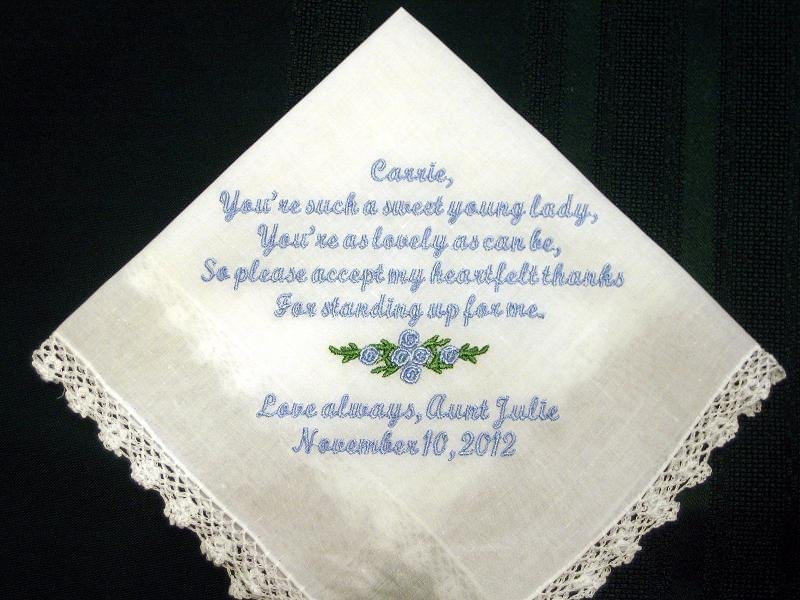 crafted handkerchief with stitching