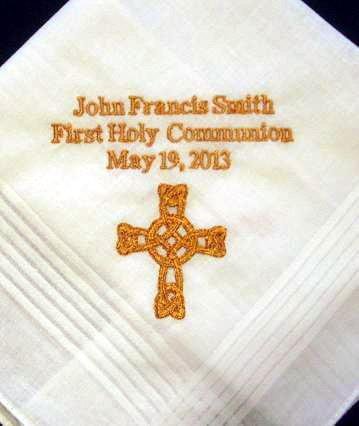 monogram embroidered handkerchief