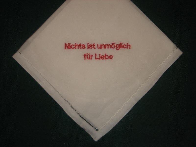 embroidered handkerchief