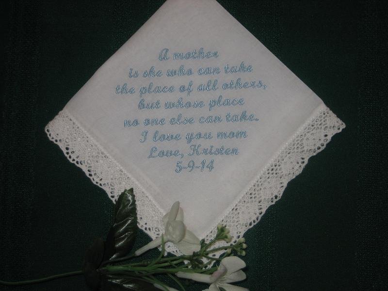 floral embroidered handkerchief